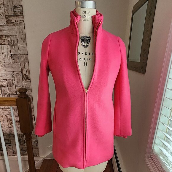 J. CREW Lodge Coat in Italian Stadium-cloth Wool Size 4 Petite - Picture 5 of 7